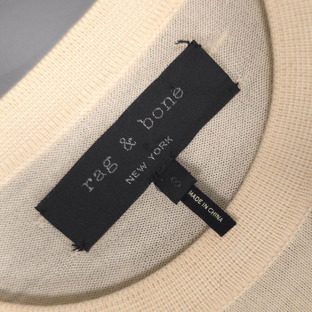 RAG & BONE Women's Top Sweater SMALL Colorblock Wool Blend Knit Pullover Crew - Picture 2 of 12